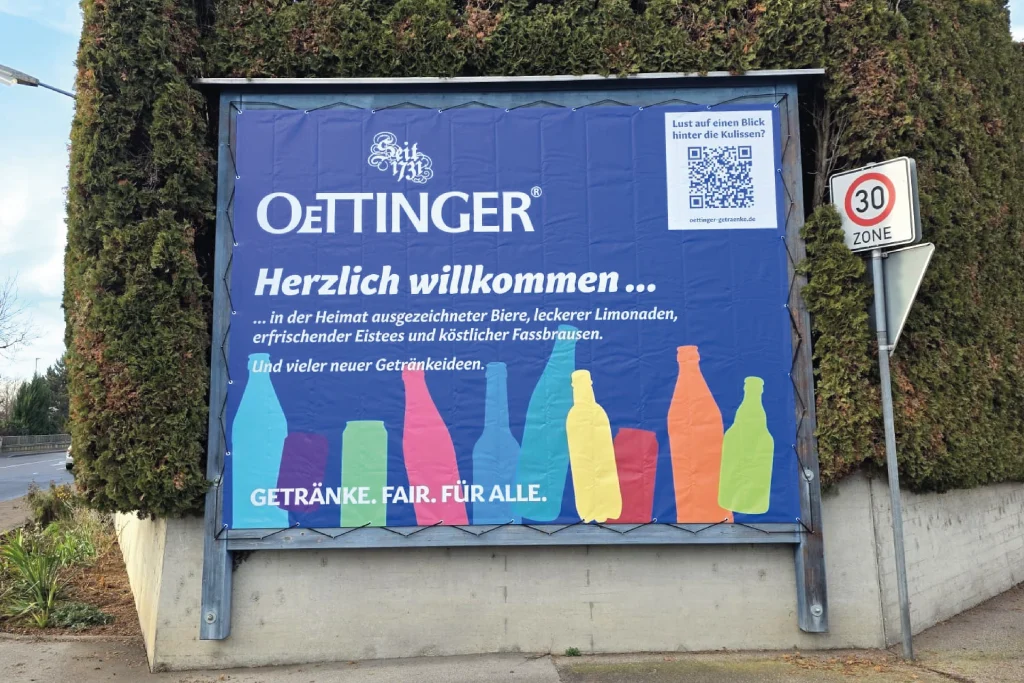 Werbetafel und Banner für Unternehmen
